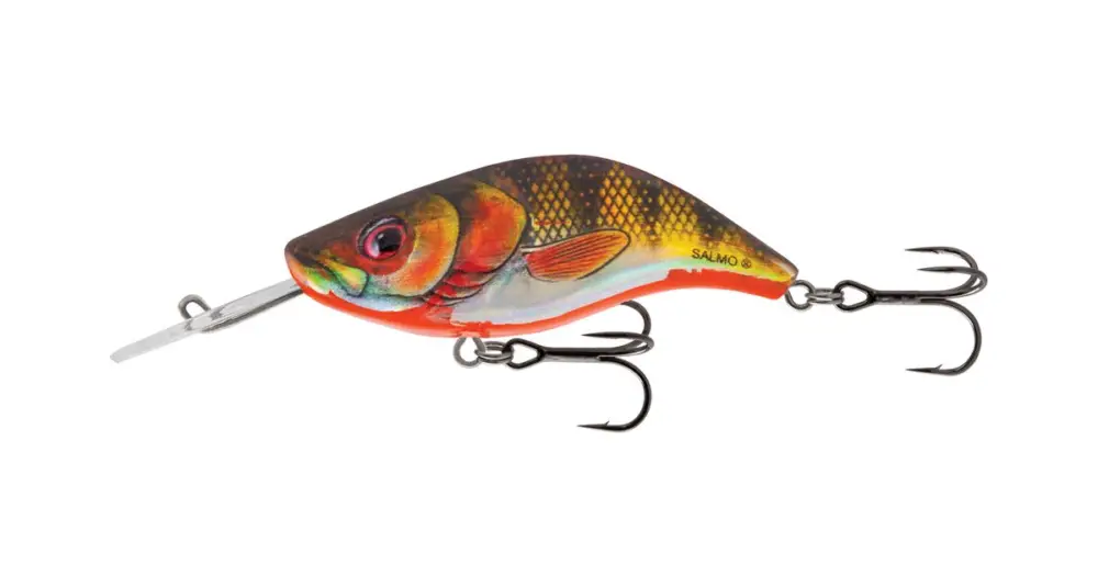 Originální Salmo Wobler Sparky Shad Floating Yellow Holographic Shad 4 cm