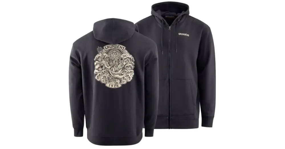 Grundéns Mikina Aegir FZ Hoodie Black - XXXL Akční Cena