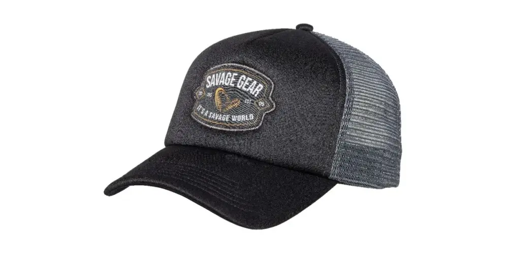 Savage Gear Kšiltovka Badge Trucker Cap Black Levný