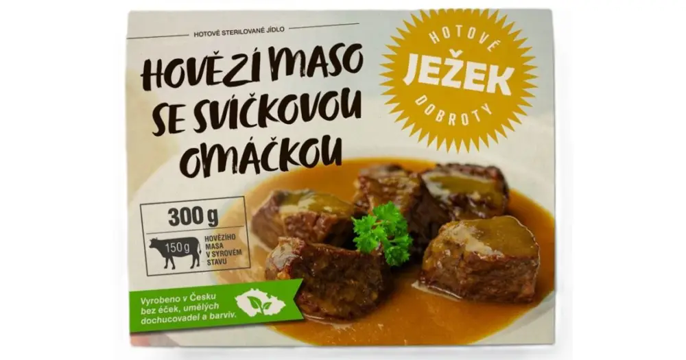 Ježkovy Krabičky Hovězí Maso Se Svíčkovou Omáčkou 300 g Poslední Šance