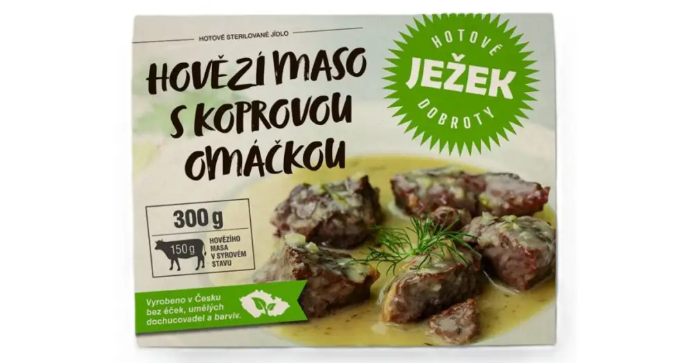 Přímo Od Výrobce Ježkovy Krabičky Hovězí Maso s Koprovou Omáčkou 300 g