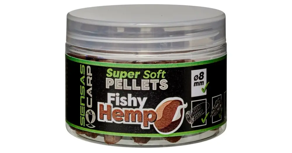 Sezónní Sleva Sensas Pelety Super Soft Fishy Hemp 60 g - 6 mm