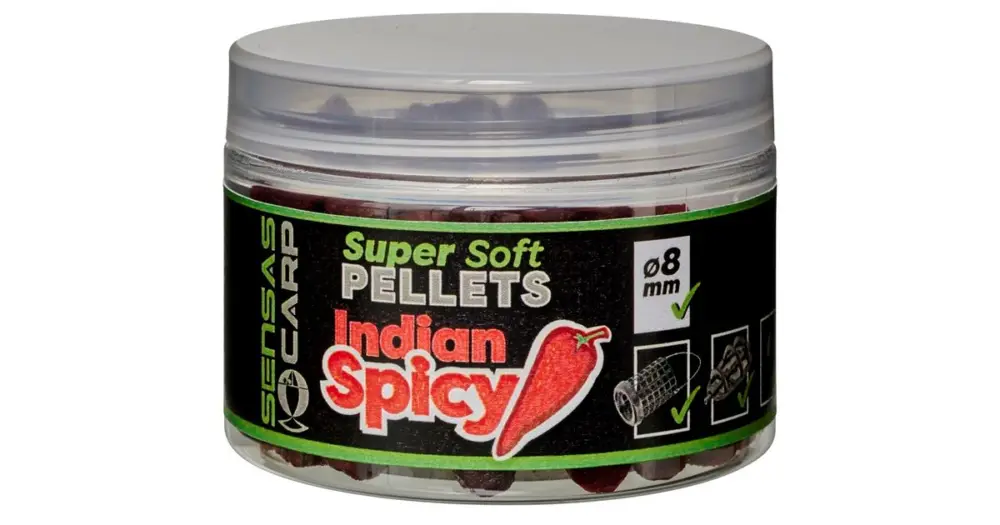 Sensas Pelety Super Soft Indian Spicy 60 g - 6 mm Top Prodej