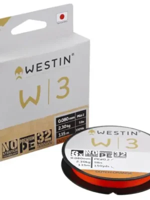 Westin Splétaná Šňůra W3 8-Braid Dutch Orange 135 m - 0,330 mm 23,2 kg Doprava Zdarma