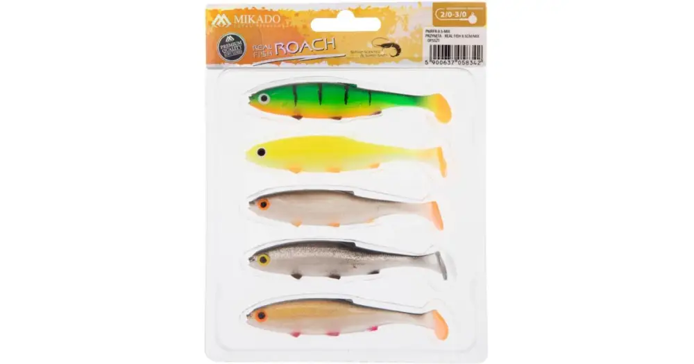 Super Cena Mikado Gumová Nástraha Real Fish Roach 8,5 cm 5 ks