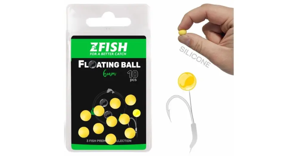 Nízká Cena Zfish Plovoucí Silikonová Kulička 10 ks - Průměr 6 mm