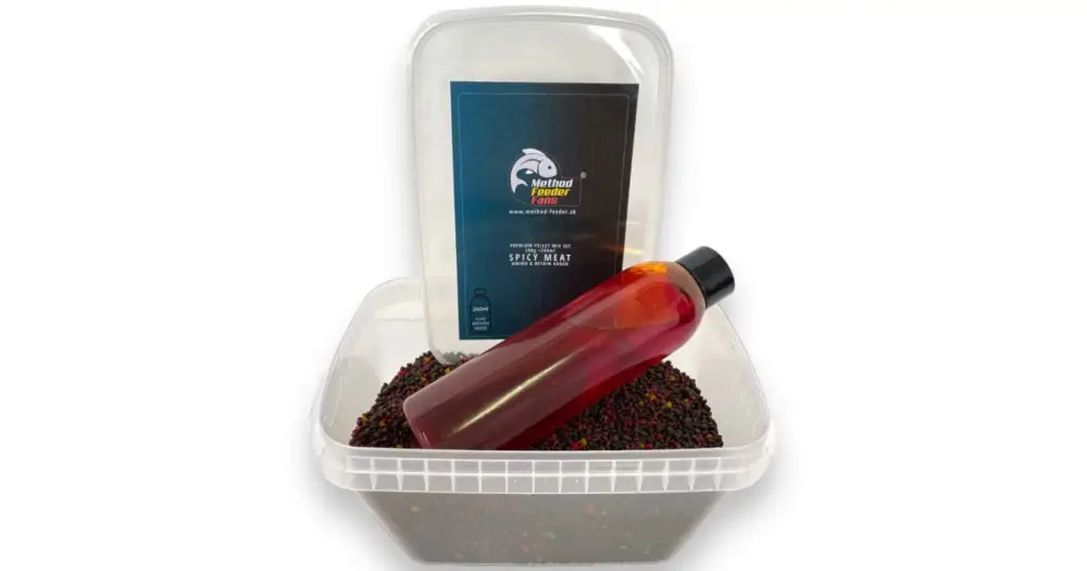 Autentický Method Feeder Fans Pellet Mix Set Fluo 2 mm 500 g + Fluo Booster 200 ml - N-butyric Acid