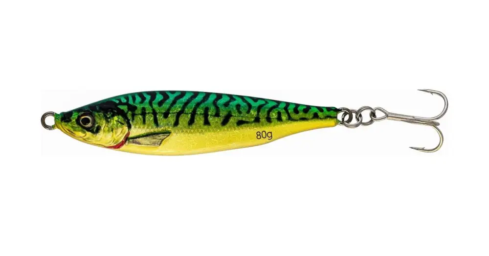 Hit Sezóny Westin Pilker Herrix Jig Green Gold Mackerel - 9,4 cm 80 g