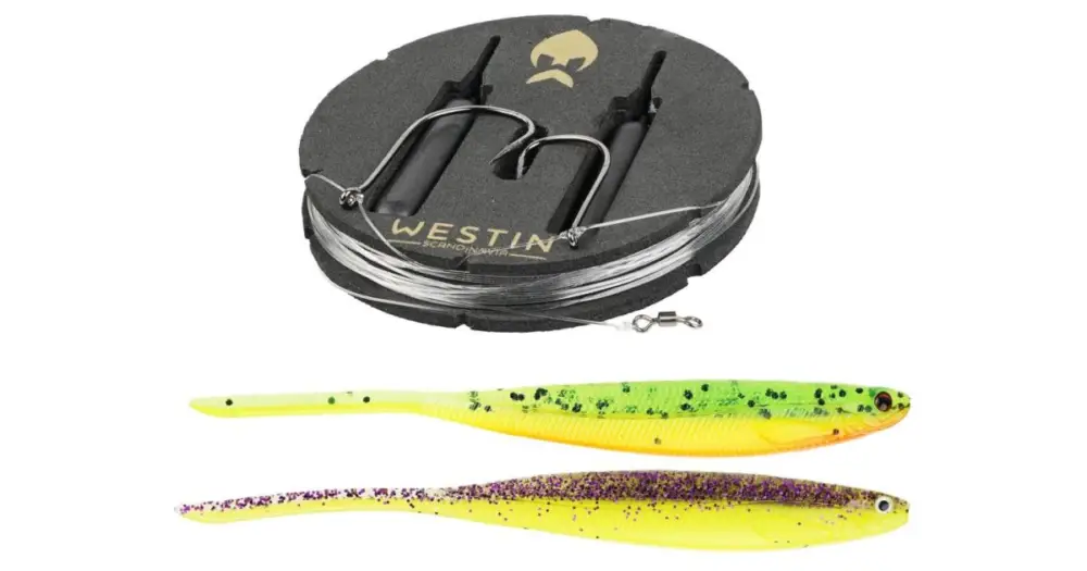 Doprava Zdarma Westin Montáž s Gumovou Nástrahou Dropshot Rig Kit Shadteez Pintail Dark Water Mix