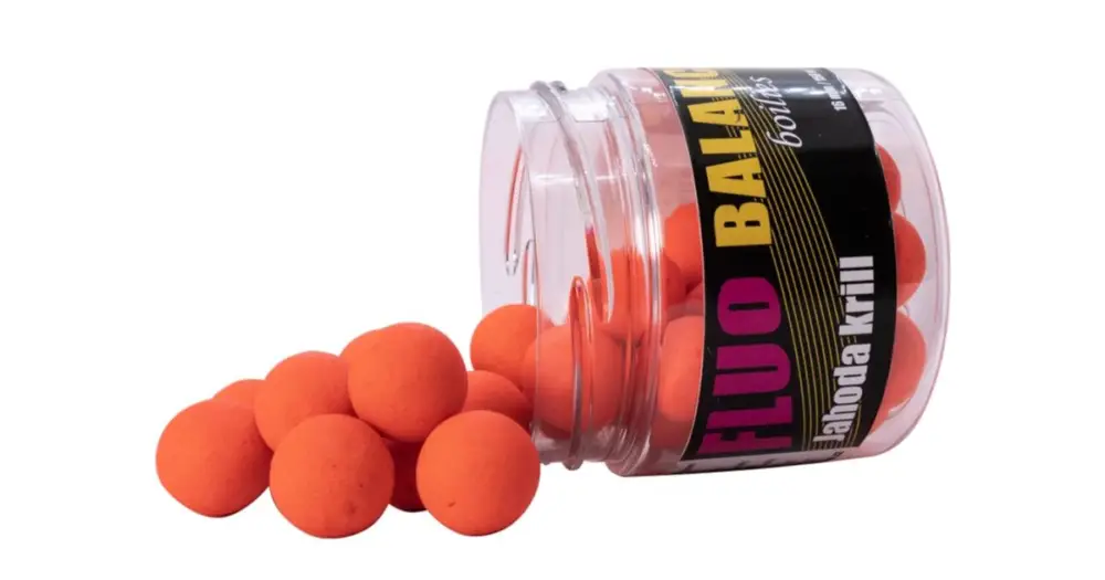 Aktuální Carp Inferno Balanced Boilie Fluo 16 mm 150 ml - Jahoda Krill