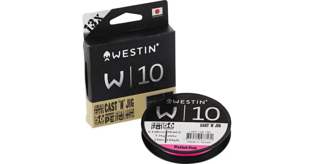 Jen Po Omezenou Doba Westin Splétaná Šňůra W10 Cast 'N' Jig 13 Braid Pickled Pink 110 m - 0,128 mm 7,4 kg