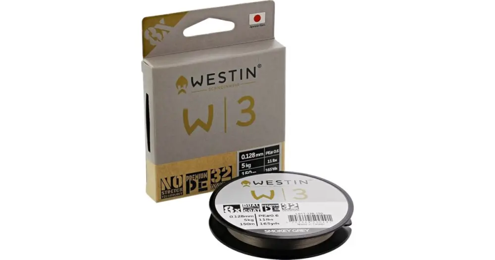 Výhodná Nabídka Westin Splétaná Šňůra W3 8 Braid Smokey Grey 150 m - 0,165 mm 7,9 kg