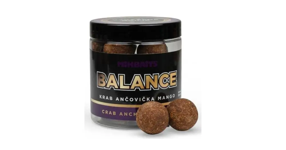 Jen Po Omezenou Doba Mikbaits Vyvážené Boilie Balance Fanatica Krab Ančovička Mango 250 ml - 24 mm