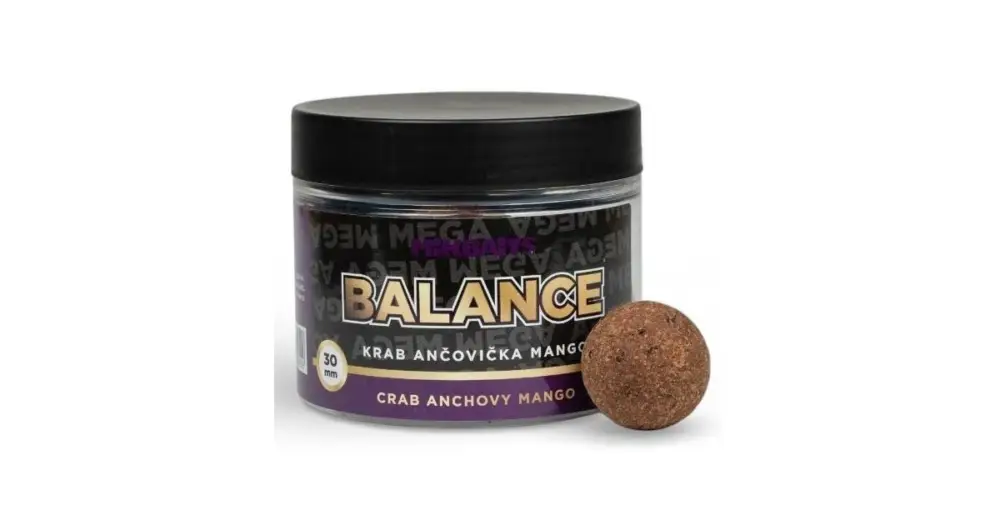 Koupit Online Mikbaits Vyvážené Boilie Mega Balance Krab Ančovička Mango 300 ml 30 mm