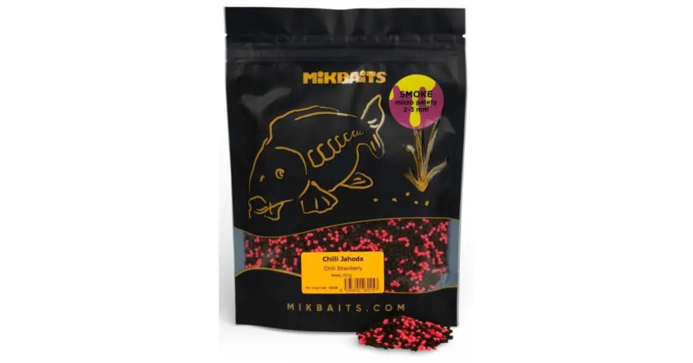 Víkendová Akce Mikbaits Smoke Micro Pelety 2-3 mm 350 g - Chilli Jahoda