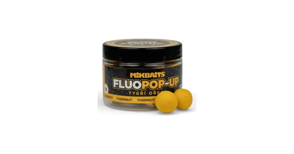 Mikbaits Plovoucí Boilie Fluo Tygří Ořech 150 ml - 14 mm Super Cena