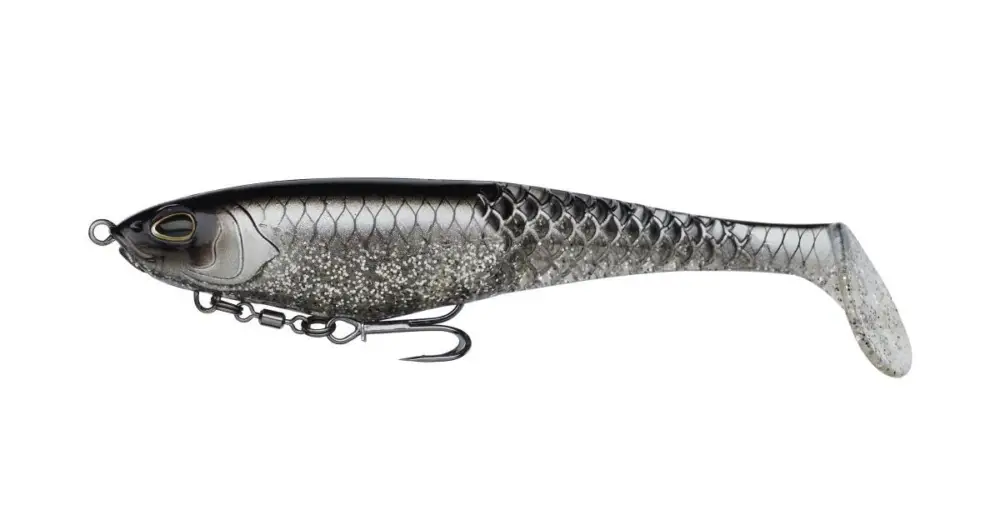 Horká Nabídka Berkley Gumová Nástraha PowerBait Cullshad Shallow Sinking Black Ghost - 12,5 cm 28 g