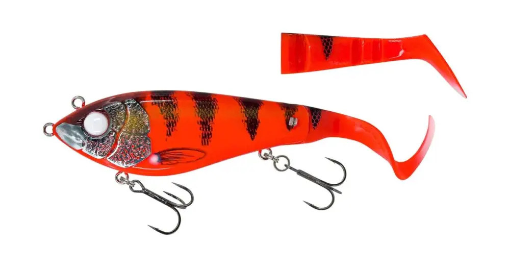 Top Prodej Savage Gear Nástraha Deviator Tail Slow Sinking Red Tiger