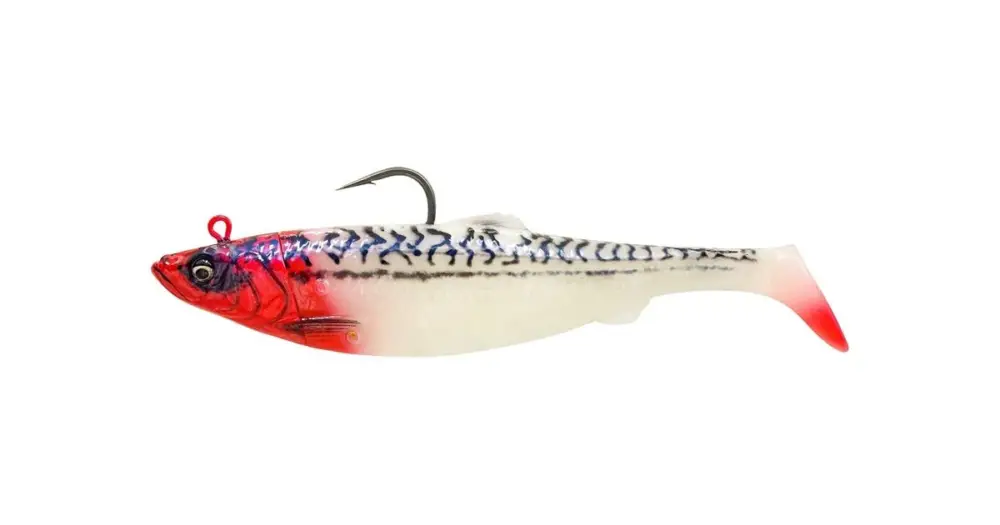 Nová Kolekce Savage Gear Gumová Nástraha 4D Herring Big Shad Sinking Red Head Mackerel 18 cm 112 g