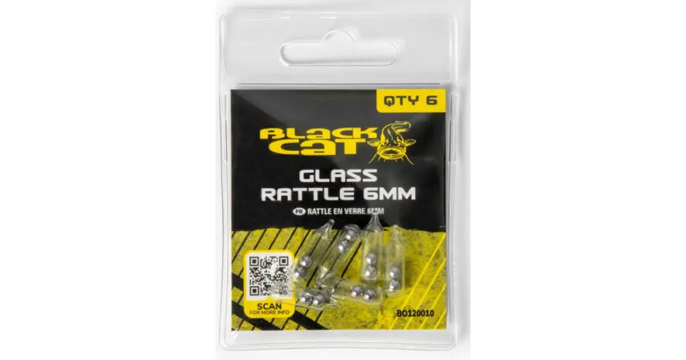 Časově Omezené Black Cat Chrastítka Glass Rattle 6 mm 6 ks