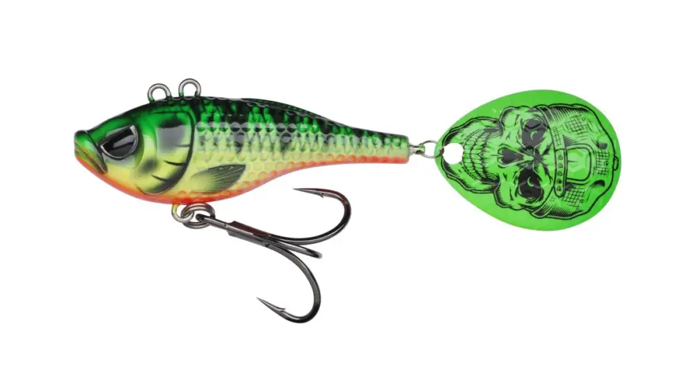 Víkendová Akce Madcat Wobler Spin Tail Sinking Firetiger UV - 10 cm 35 g