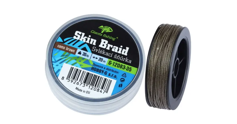 Sleva Giants Fishing Svlékací Šňůra Carp Line Skin Braid Camo Brown 20 m
