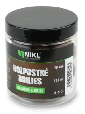 Zlevněný Nikl Rozpustné Boilies Calanus & Krill 250 ml - 24 mm