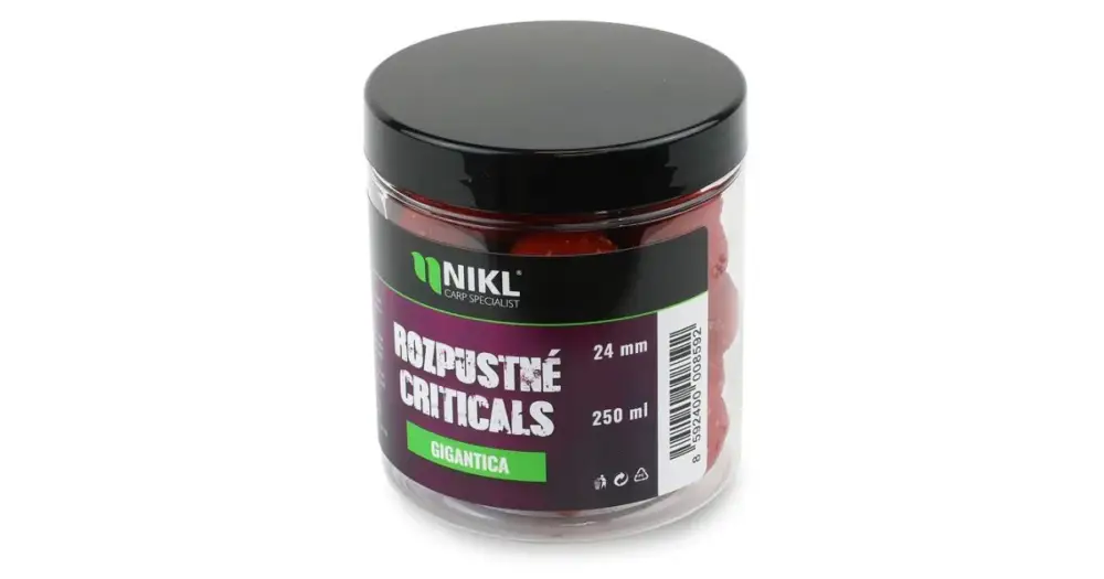 Nikl Rozpustné Criticals Boilie Gigantica 250 ml - 18 mm Aktuální