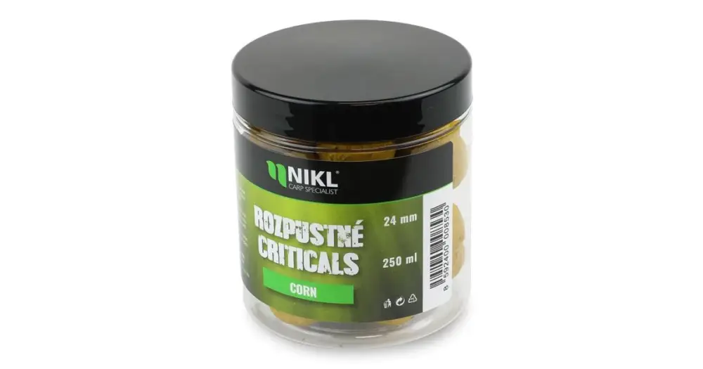 Nikl Rozpustné Criticals Boilie Corn 250 ml - 18 mm Dokud Zásoby Vydrží