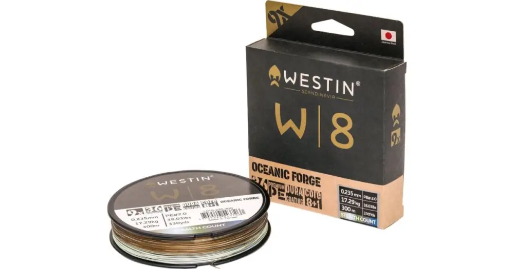 Nakupujte Hned Westin Splétaná Šňůra W8 9-Braid Oceanic Forge 300 m - 0,205 mm 14,39 kg