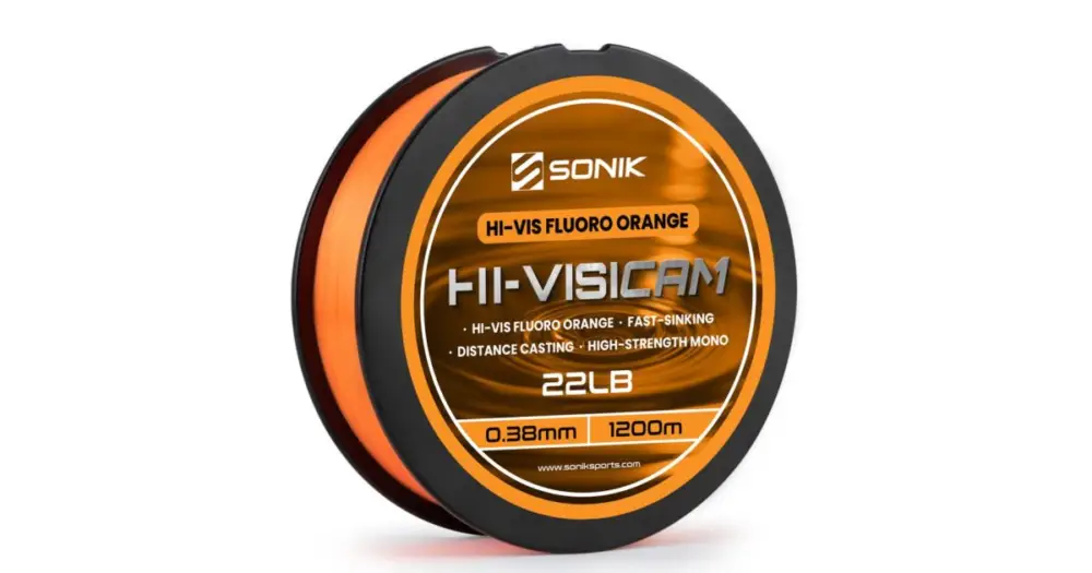 Sonik Vlasec Hi-Visicam Fluoro Orange 1200 m - 0,38 mm 22 lb Přímo Od Výrobce