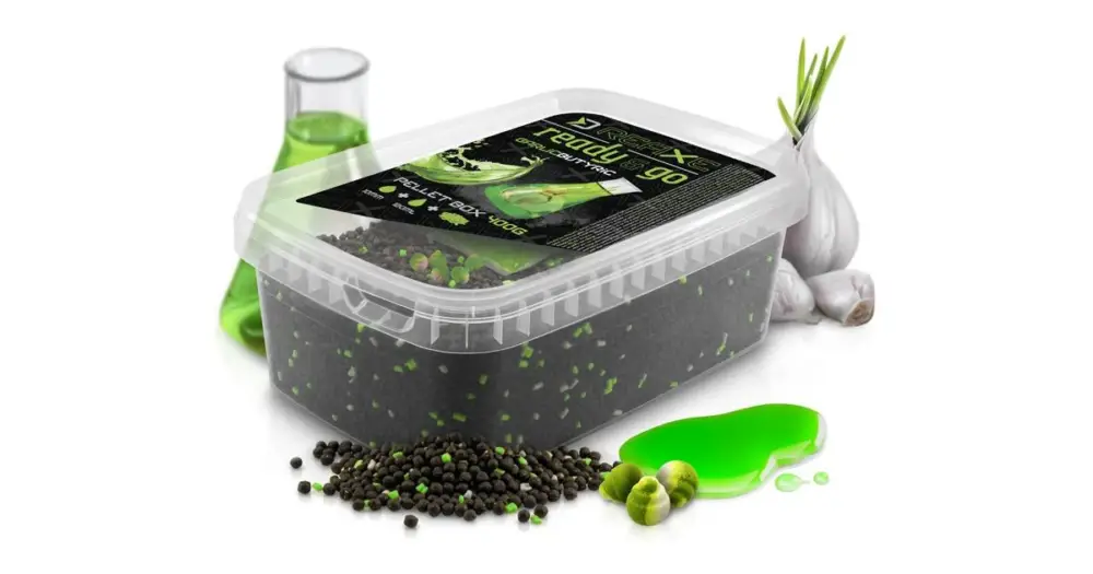 Delphin Pelety Reaxe Ready&Go Pellet Box + Booster a Nástrahy Česnek-Butyric 400 g Přímo Od Výrobce