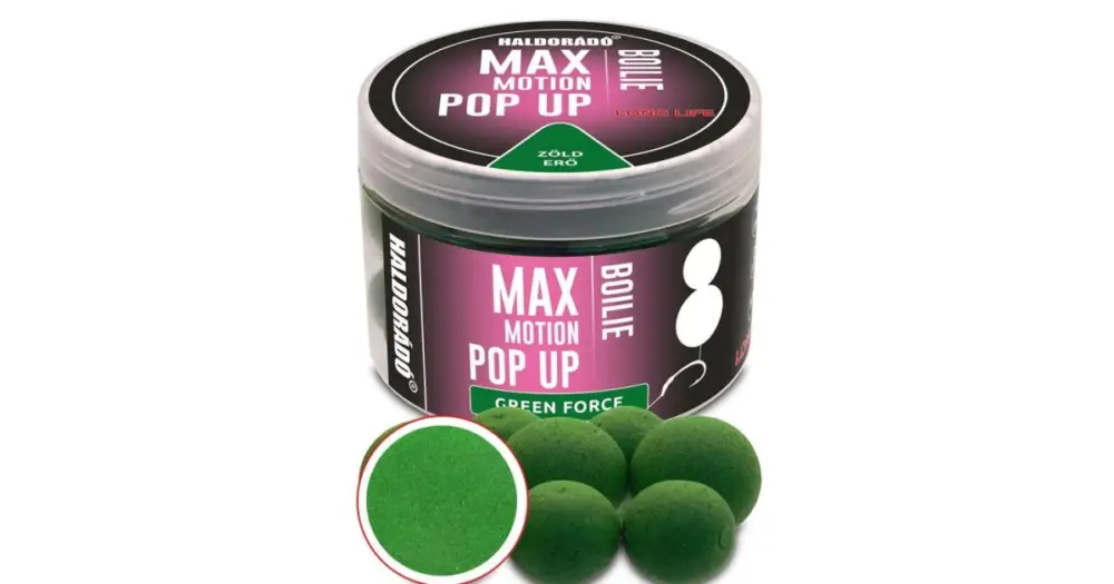 Haldorádó Plovoucí Boilies Pop-Up Max Motion 50 g 16+20 mm - Green Force Originální