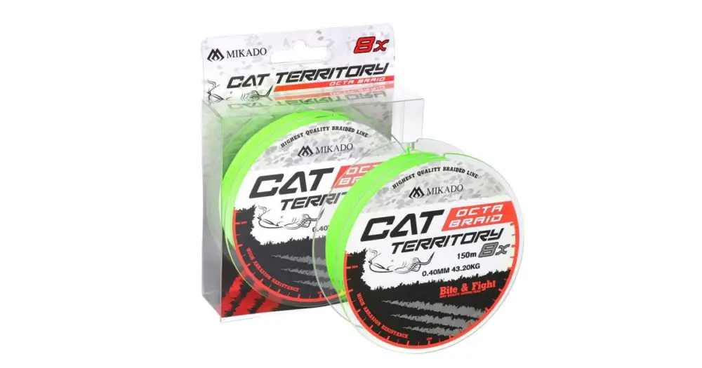 Rychlé Dodání Mikado Splétaná Šňůra Cat territory Octa Braid Fluo 150 m - 0,60 mm 61,80 kg