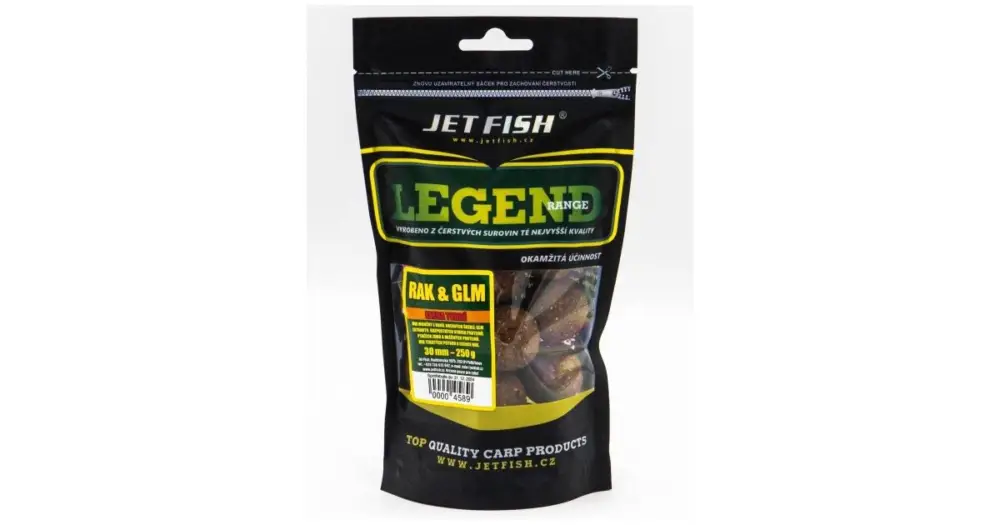 Jet Fish Extra Tvrdé Boilie Legend Range Rak GLM 250 g - 30 mm Jen Po Omezenou Doba