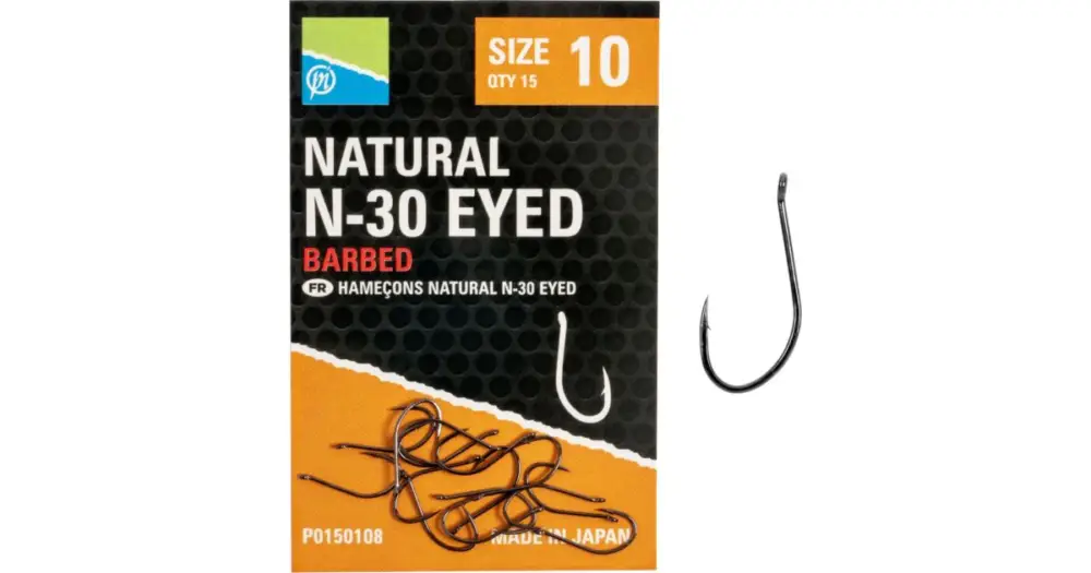 Preston Inovations Háčky Natural N-30 Eyed - Vel. 16 Originální