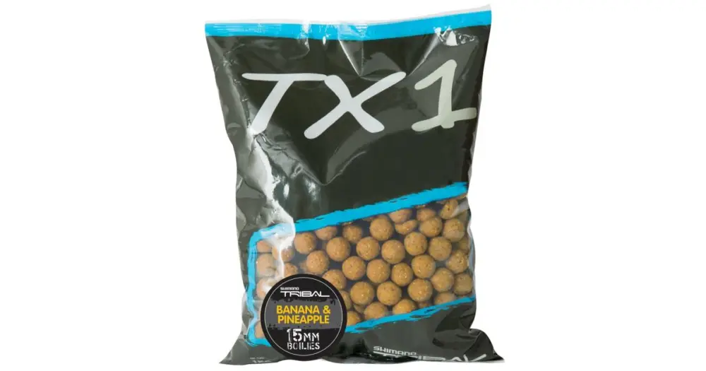 Shimano Boilie TX1 Banana & Pineapple - 1 kg 15 mm Přímo Od Výrobce