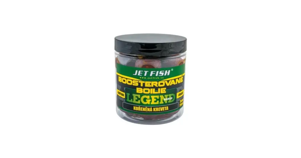 Jet Fish Boosterované Boilie Legend Range Kořeněná Kreveta 250 ml - 24 mm Expresní Doručení