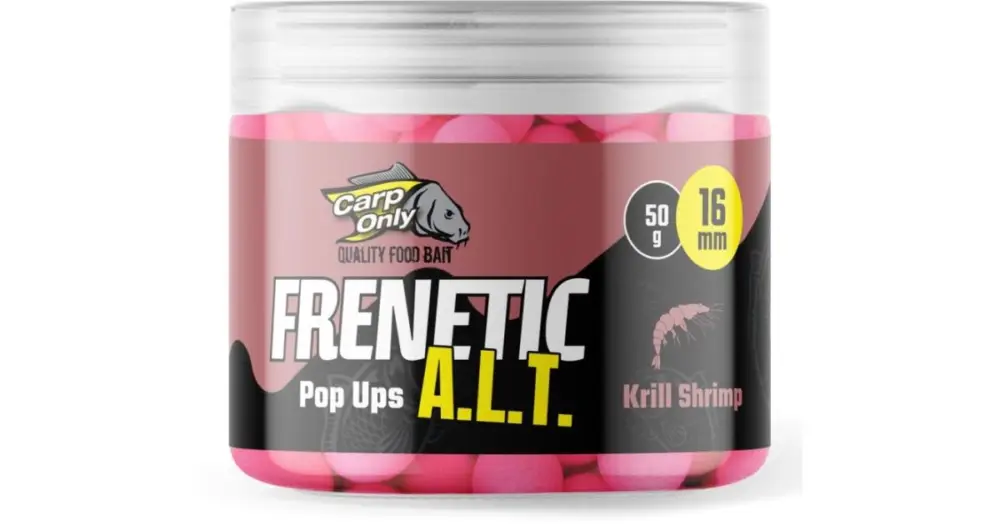 Carp Only Plovoucí Boilies Frenetic A.L.T. Hi-Visual Pop Ups 16 mm 50 g - Krill Shrimp Hit Sezóny