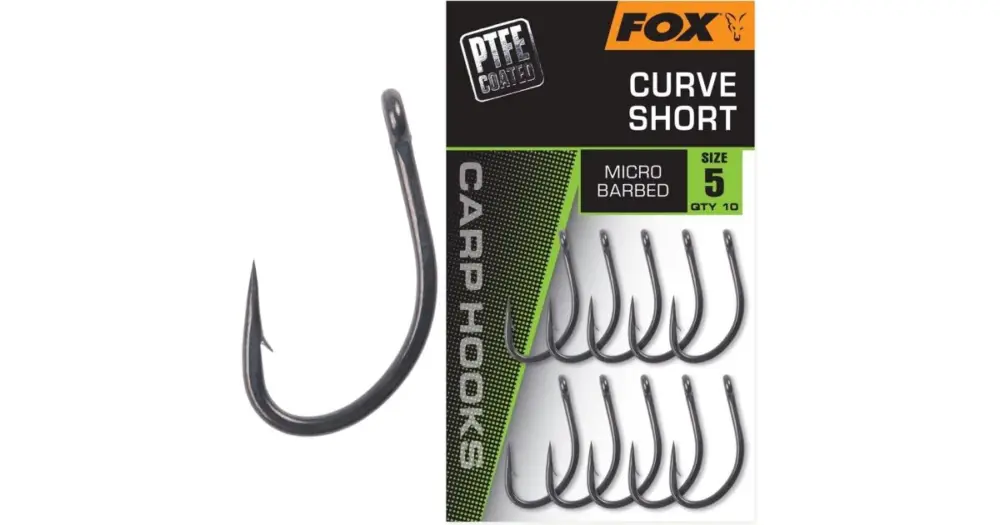 Nová Kolekce Fox Háčky Curve Shank Short 10 ks - Velikost 5