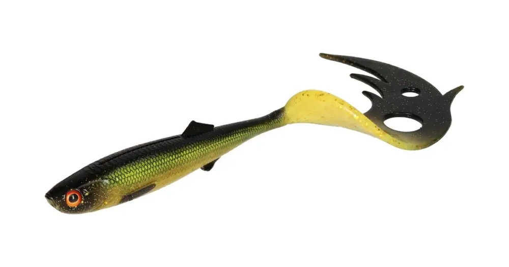 Dokud Zásoby Vydrží Mikado Gumová Nástraha Sicario Pike Tail Tench Balení - 18 cm 29 g 2 ks