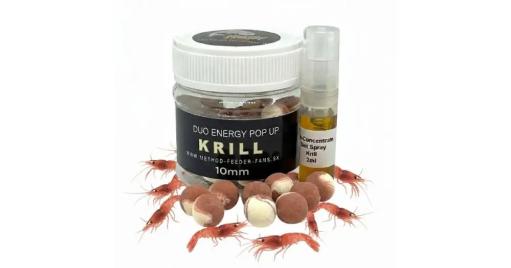 Top Prodej Method Feeder Fans Plovoucí Boilies Duo Energy 12 mm 50 ml - Krill