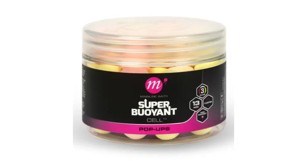 Super Cena Mainline Plovoucí Boilie Super Buoyant Pop Up Pink Yellow White 13 mm - Cell