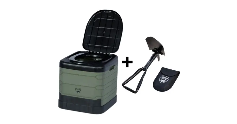 Cenová Bomba Giants Fishing Skládací Přenosná Toaleta Folding Toilet X-Large + Skládací Lopatka Zdarma