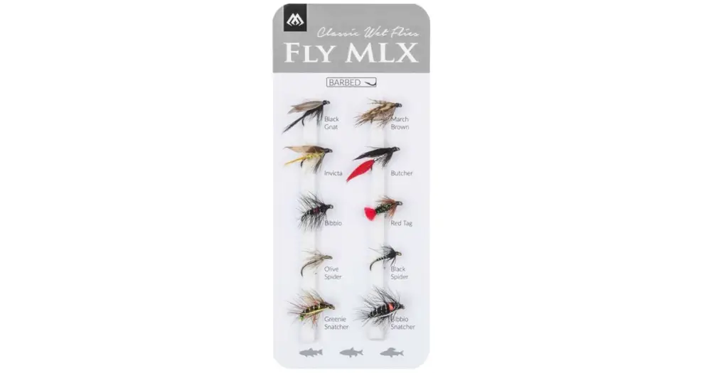 Mikado Sada Umělých Mušek Wet Flies Barbless 10 ks Aktuální