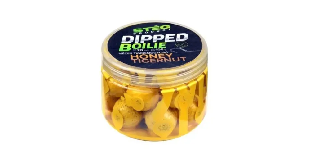Nízká Cena Stég Boosterované Boilie Dipped Boilie 100 g 20 mm - Honey Tigernut