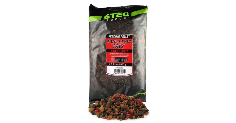 Stég Pelety PVA Spod Mix 800 g 3-5-8 mm - Sweet Spicy Finální Výprodej