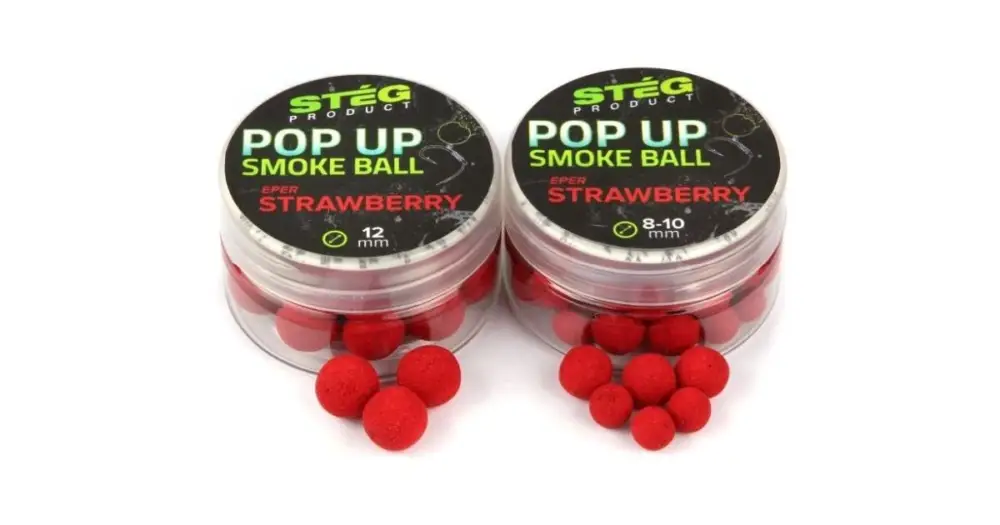 Stég Plovoucí Boilie Pop Up Smoke Ball 10 g 8-10 mm - Strawberry Sezónní Sleva
