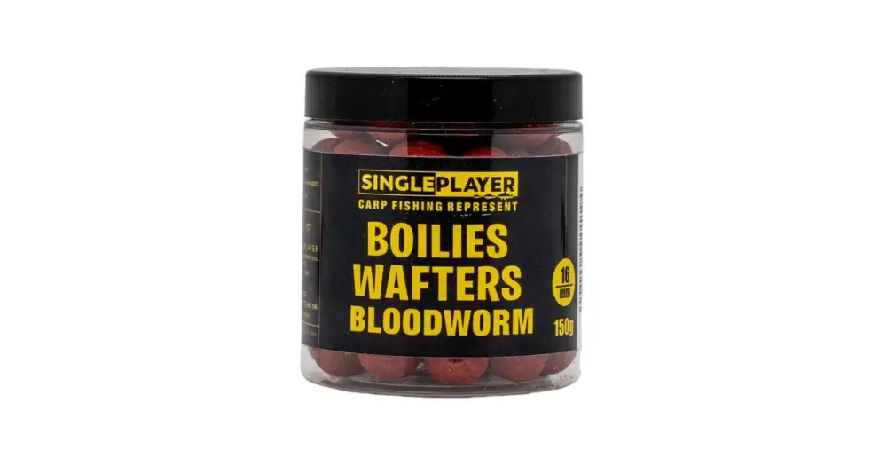 Singleplayer Vyvážené Boilies Wafters Bloodworm 150 g 16 mm Super Cena