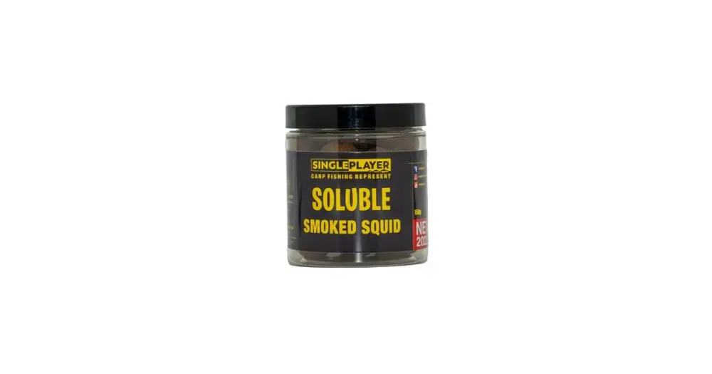 Singleplayer Rozpustné Boilies Soluble Smoked Squid 20 mm - 150 g Značkový